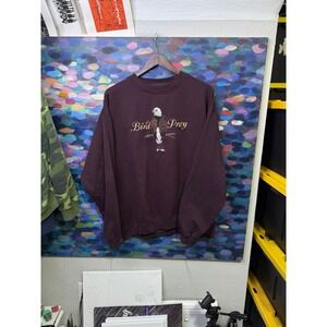 Headwaters Bird of Prey Eagle Embroidered Sweatshirt Mens XL Burgundy Vintage